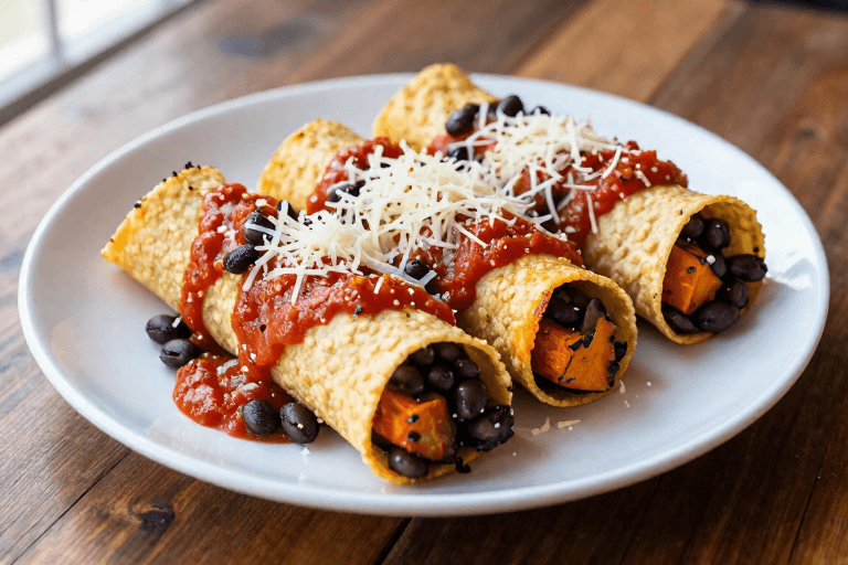 Black Bean and Sweet Potato Enchiladas