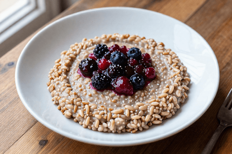 Nordic Rye Porridge with Berries