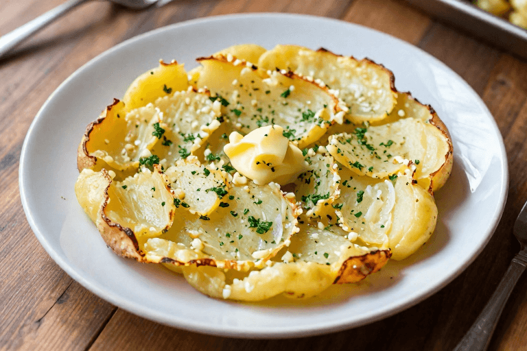 Garlic Butter Smashed Potatoes