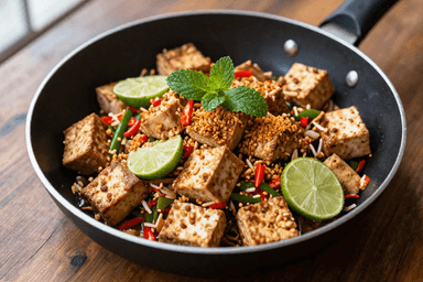 Crumbled Tofu Larb