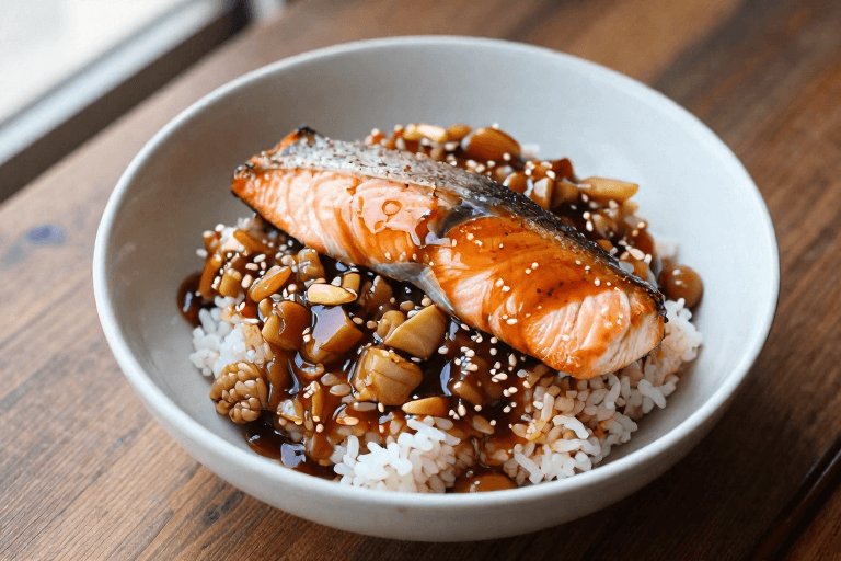Salmon Teriyaki Donburi