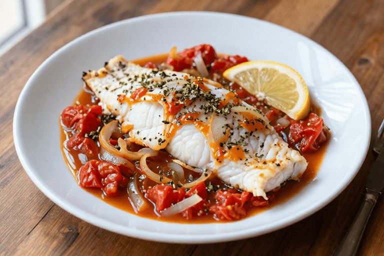 Greek Baked Fish Plaki