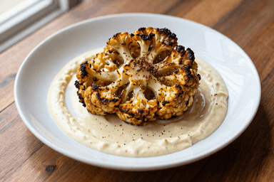 Whole Roasted Cauliflower with Tahini